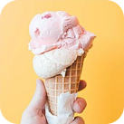 vanilla ice cream in a cone